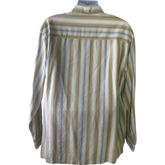 Tommy Bahama Stripe Shirt Men XL Long Sleeve Silk Button Up Summer Casual Preppy - Picture 2 of 5